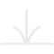 Ekena Millwork Richland Architectural Grade PVC Gable Bracket, 108"W x 72"H x 2"D x 4"F, 16/12 Pitch GBP108X72X0204RIC00 - alternate 2